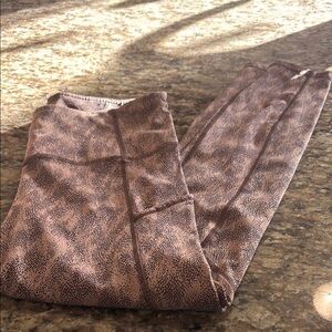 Brown Patterned Leggings